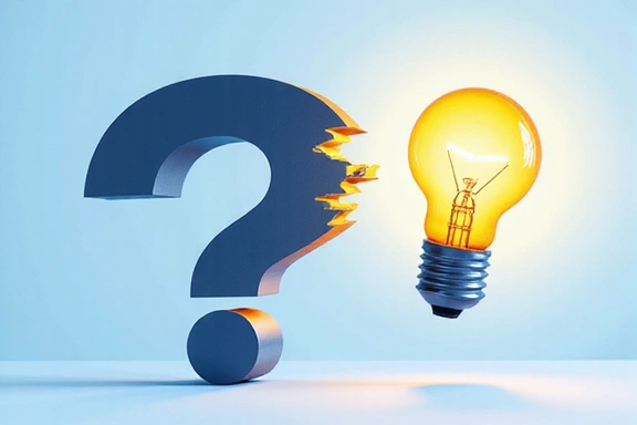 Imagen representando desmentir mitos, como un signo de interrogación o una bombilla.