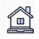 Icono de una casa y un ordenador, representando comodidad