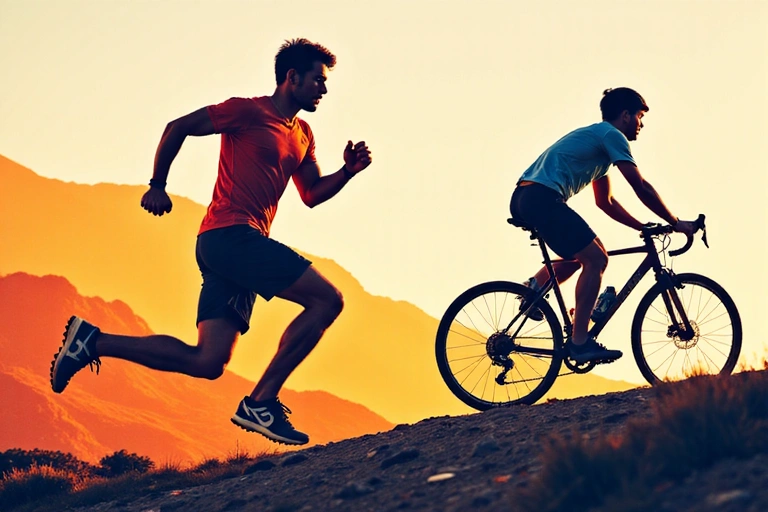 Imagen dinámica de un atleta en acción o equipo deportivo, transmitiendo energía y salud.